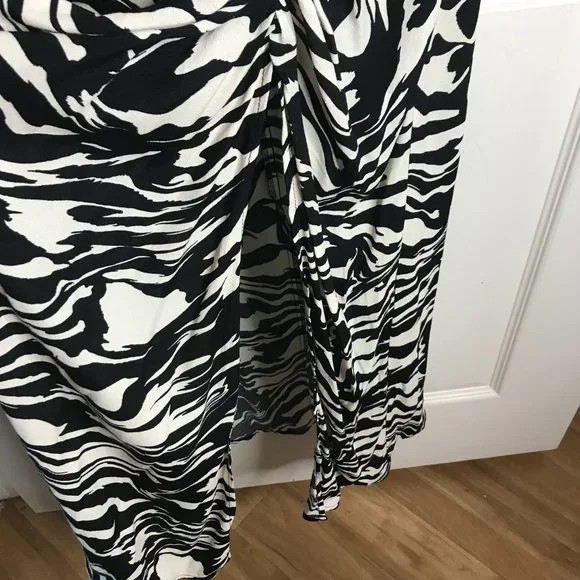 NWT H&M Women's Animal Print Dress Black/White ~ Size XL - Picture 5 of 7